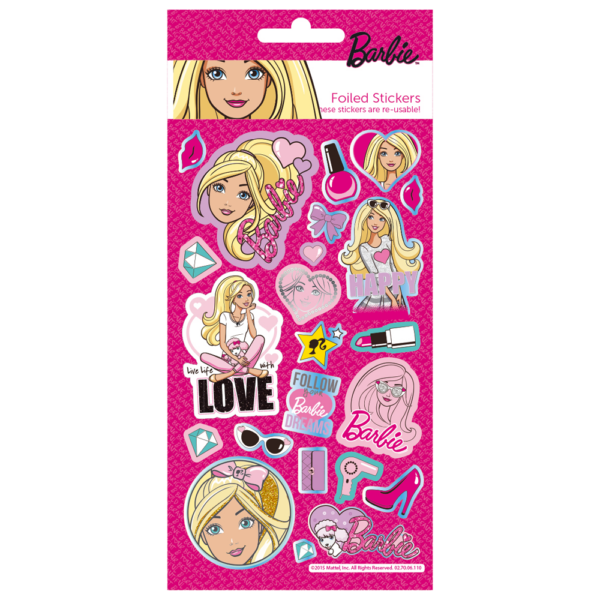 Small Foil Stickers Barbie 1