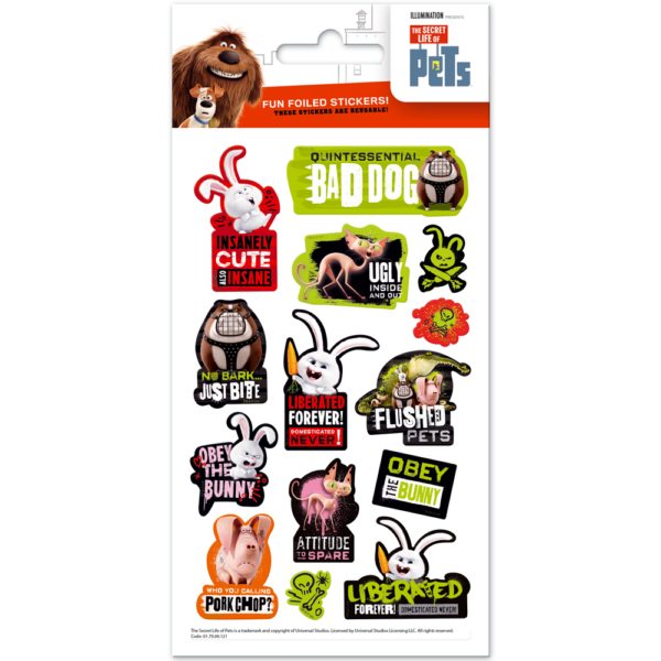 Small Foil Stickers Secret life of pets Urban