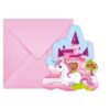 6 Die-Cut Invitations & Envelopes - Unicorn