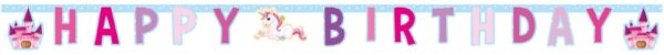 1 Happy Birthday Die-cut  Banner - Unicorn