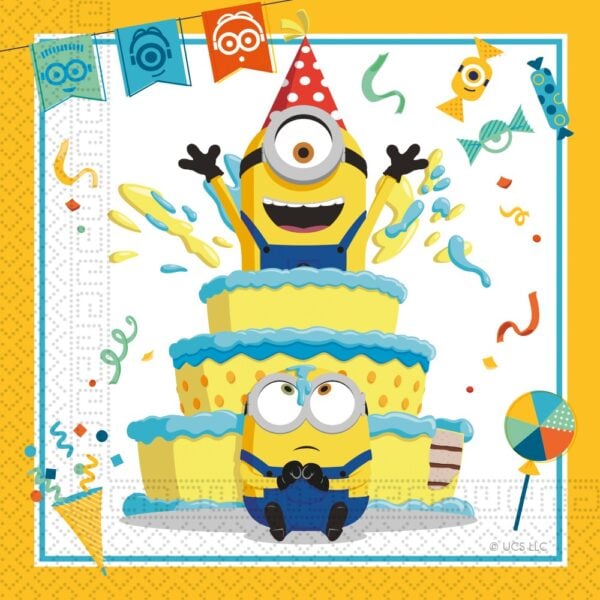 20 2-Ply Paper Luncheon Napkins 33x33cm FSC - Minions the rise of Gru