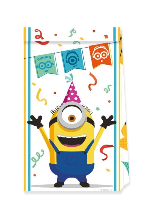 4 Paper Party Bags FSC - Minions the rise of Gru