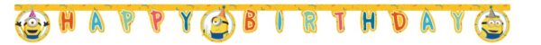 1 "Happy Birthday" Die-Cut Banner FSC - Minions the rise of Gru