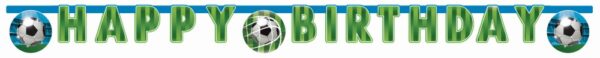1 Happy Birthday Die-Cut banner FSC - Soccer Fans