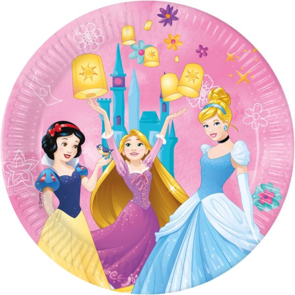 8 Paper plates large 23cm FSC - Princess Live Your Story