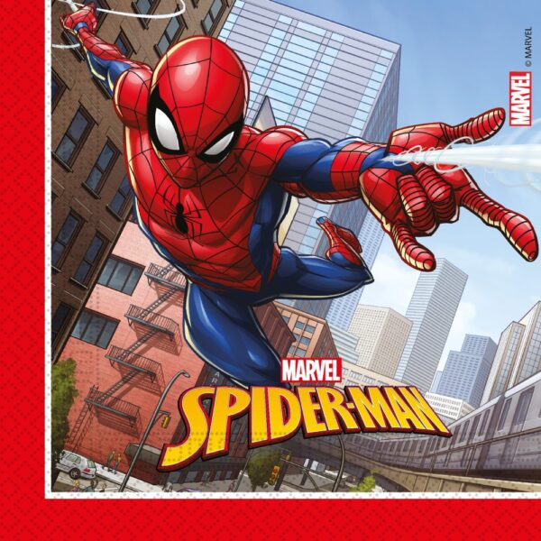 20 2-Ply Paper Luncheon Napkins 33x33cm - Spiderman Crime Fighter