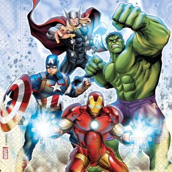 20 2-Ply Paper Luncheon Napkins 33x33cm - Avengers Infinity Stones