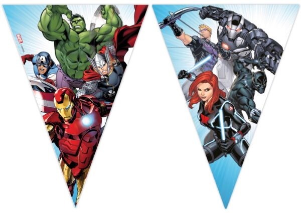 1 Paper Triangle Flag Banner FSC (9 flags) - Avengers Infinity Stones