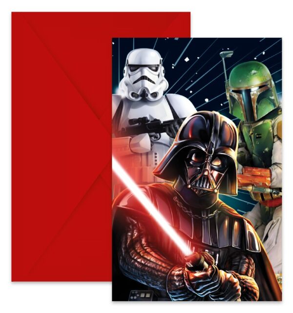 6 Invitations & Envelopes FSC - Star Wars Galaxy
