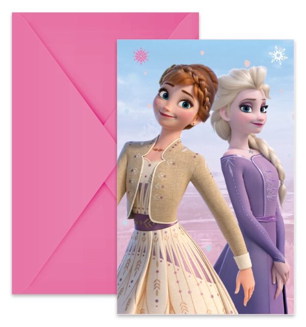 6 Invitations & Envelopes FSC - Frozen 2 Wind Spirit