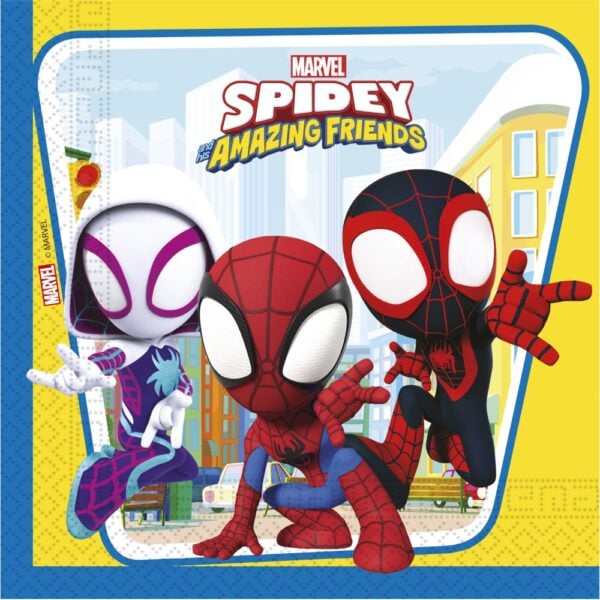20 2-Ply Paper Luncheon Napkins 33x33cm FSC - Spidey & His Amazing Friends