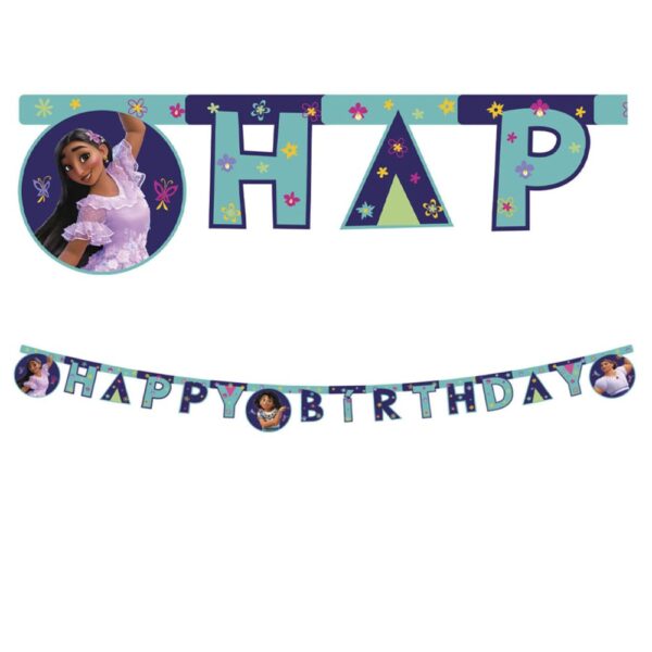 1 Happy Birthday Die-Cut Paper Banner FSC - Encanto