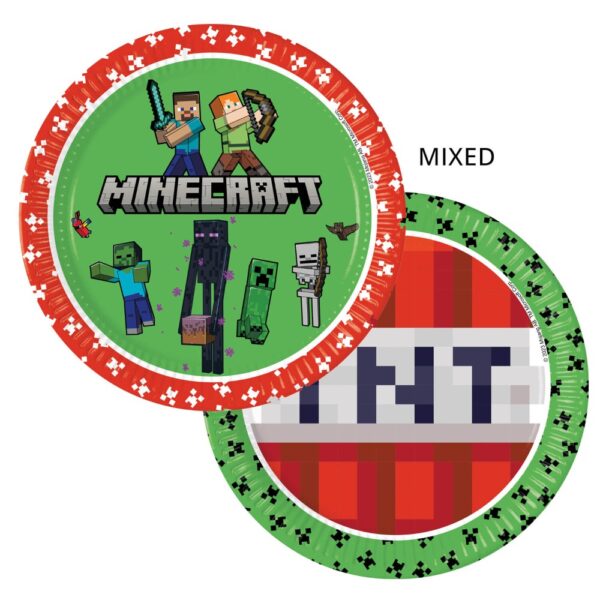 8  Paper plates 23cm FSC Next Generation - Minecraft