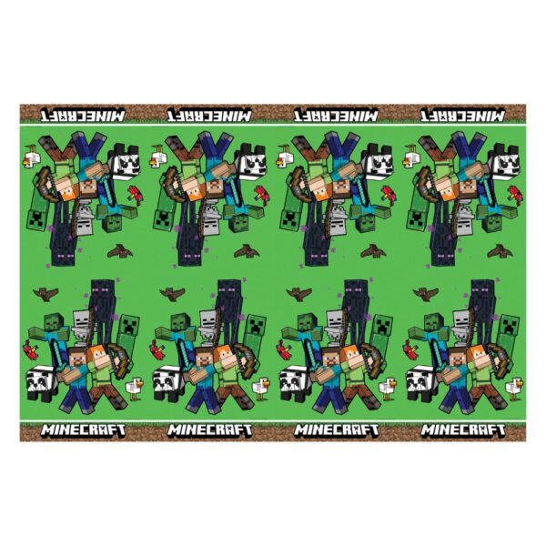 1 Plastic tablecover 120X180cm - Minecraft