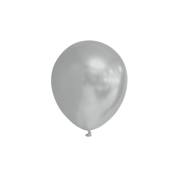 100 Balloons 5" metallic silver