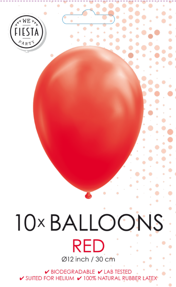 10 Balloons 12" red