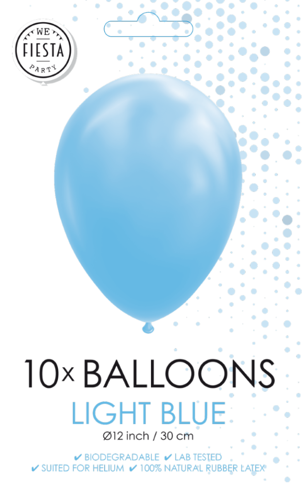 10 Balloons 12" light blue