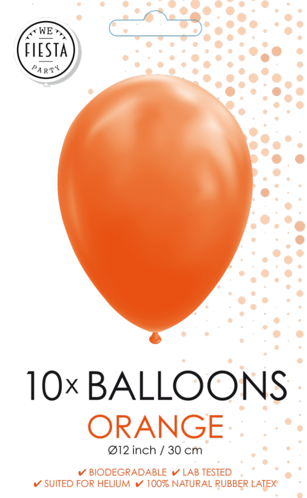 10 Balloons 12" orange