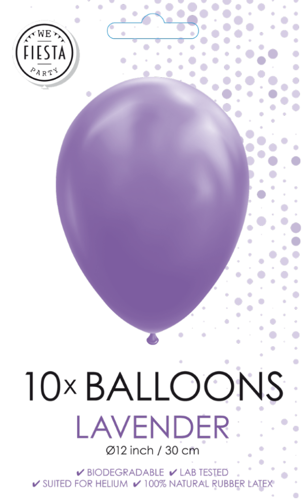 10 Balloons 12" lavender
