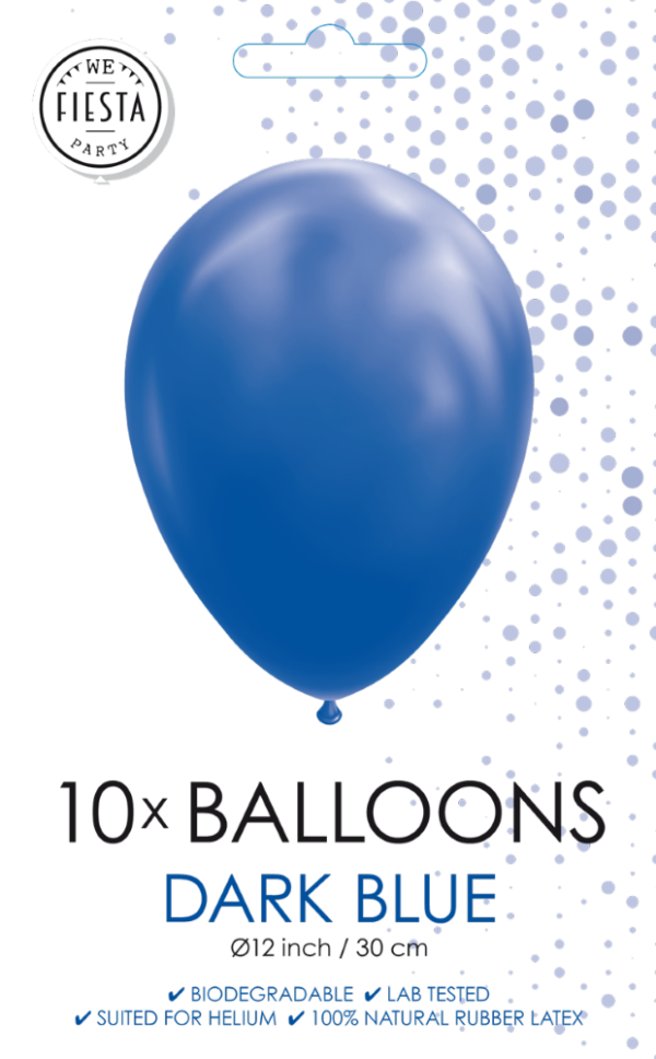 10 Balloons 12" dark blue