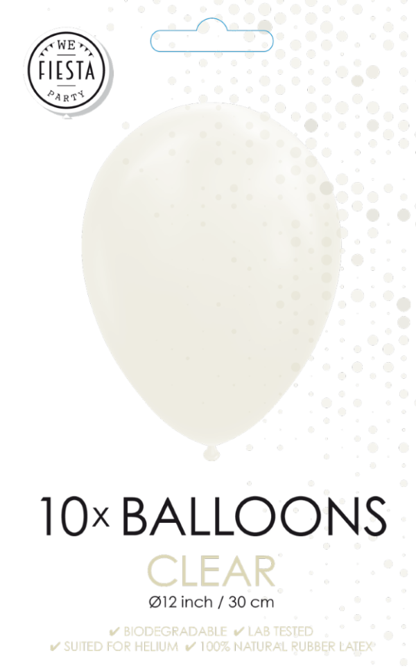 10 Balloons 12" clear