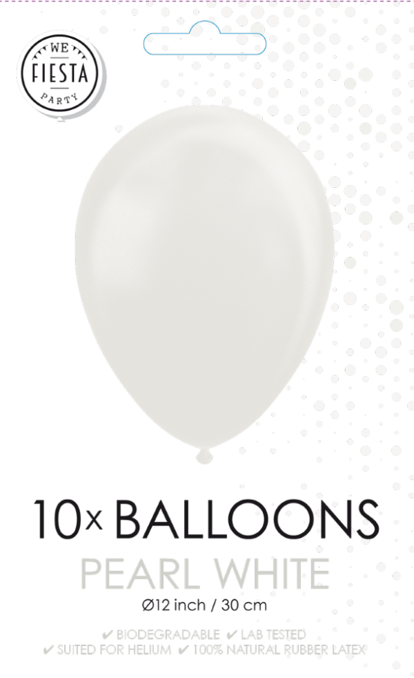 10 Balloons 12" pearl white