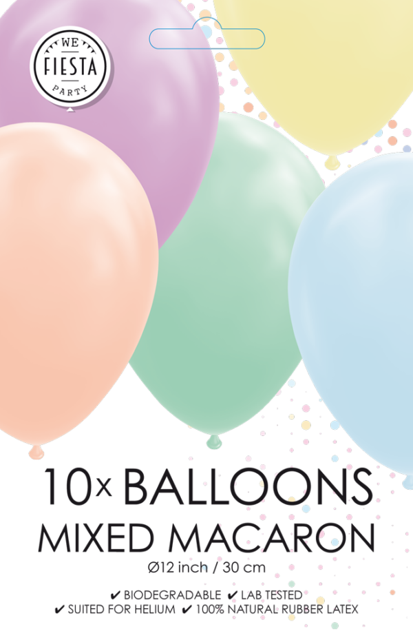 10 Balloons 12" macarons mixed