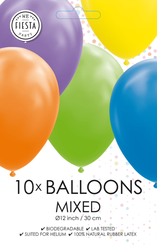 10 Balloons 12" mixed