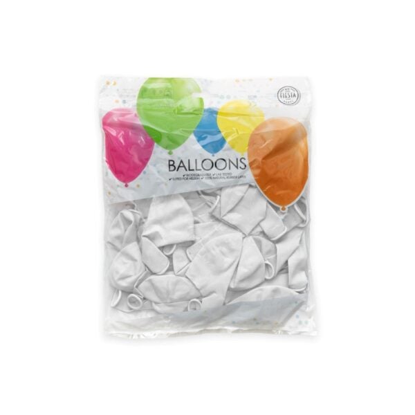 50 Balloons 12" white
