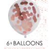 6 Confettiballoons 12" paper confetti rose gold - Image 2