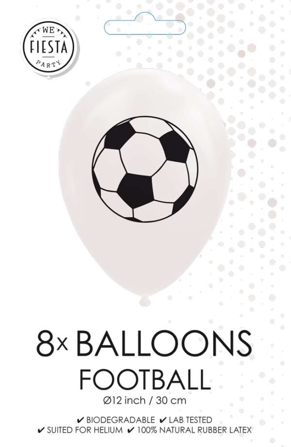 8 Balloons 12" football white