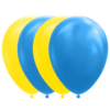 10 balloons 12" blue/yellow