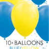 10 balloons 12" blue/yellow - Image 2
