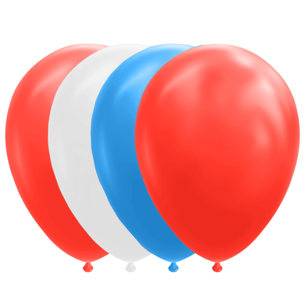 10 Balloons 12" red/white/blue