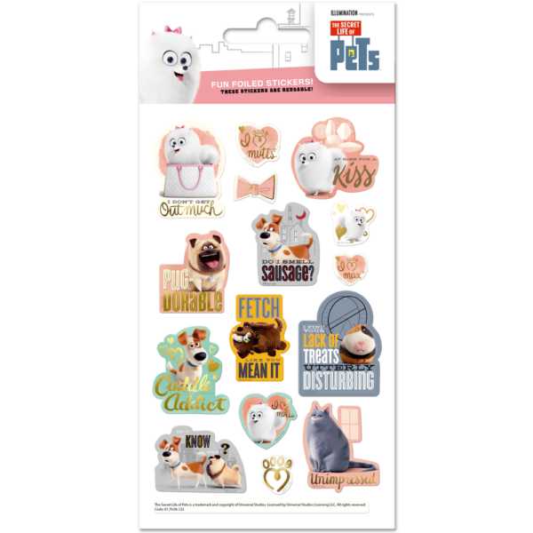 Small Foil Stickers Secret life of pets Metro