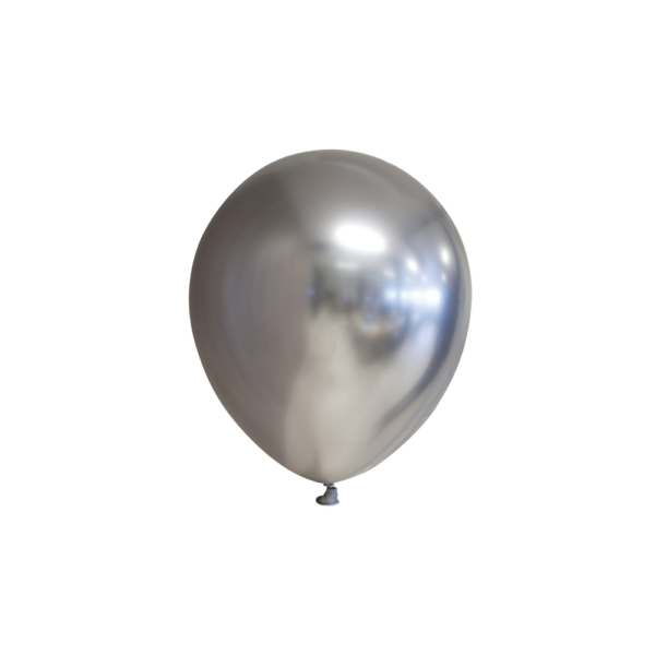 100 Mirror balloons 5" silver
