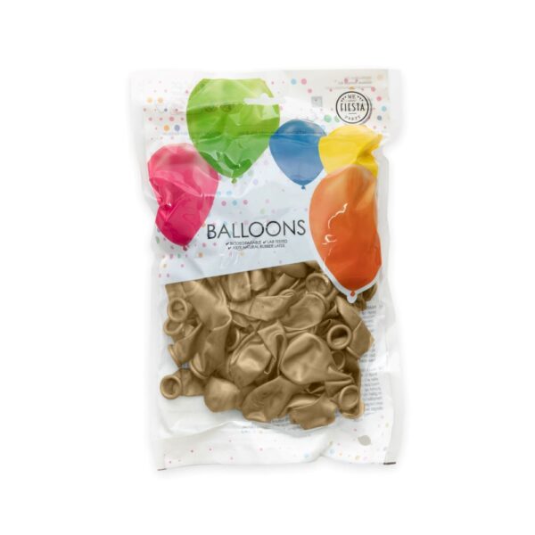 100 Mirror balloons 5" gold - Image 2