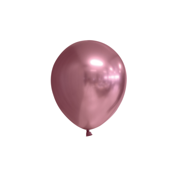 100 Mirror balloons 5" pink