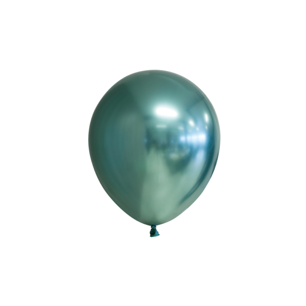 100 Mirror balloons 5" green