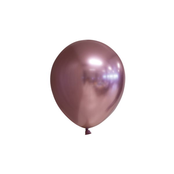100 Mirror balloons 5" rose gold