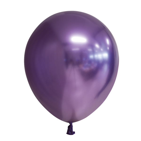100 Mirror balloons 12" purple
