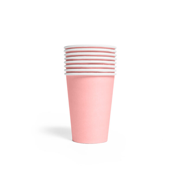 8 Paper cups 210ml FSC - Pink
