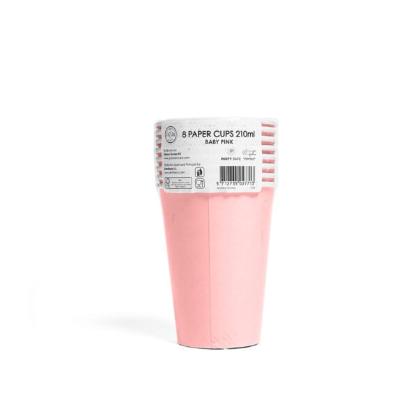 8 Paper cups 210ml FSC - Pink - Image 2