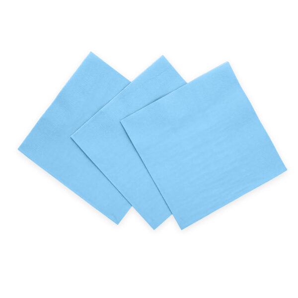 20 3-Ply Paper Luncheon Napkins 33x33cm FSC - Light blue