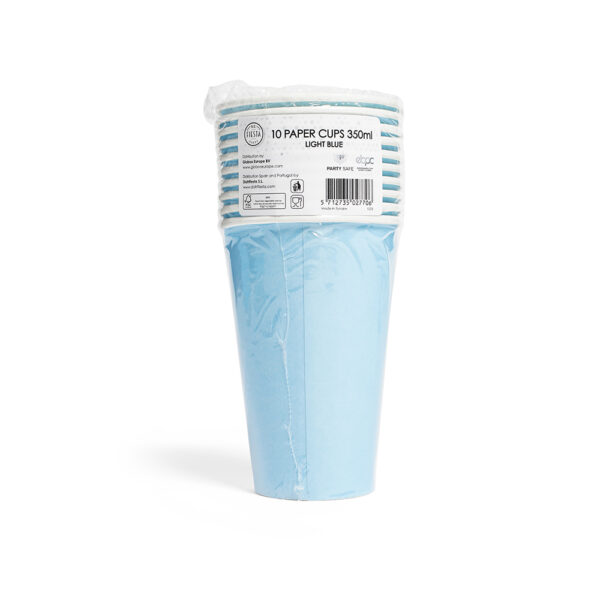 10 Paper cups 350ml FSC - Light blue - Image 2