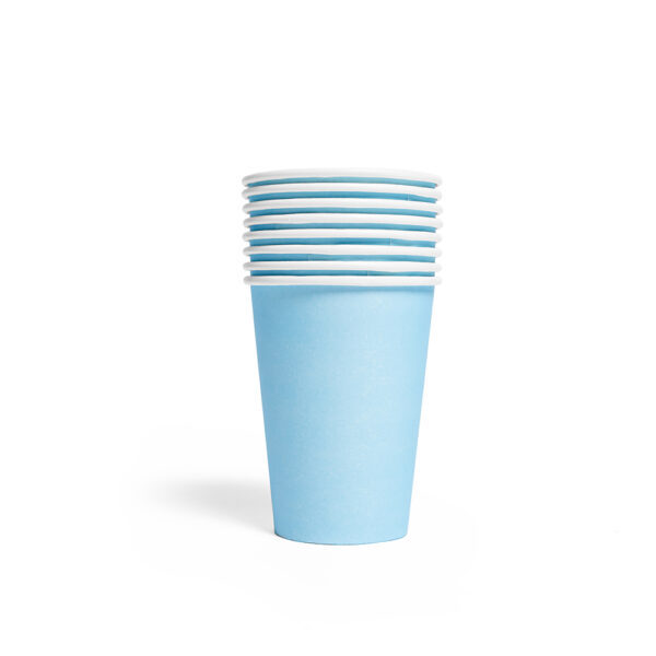 8 Paper cups 210ml FSC - Light blue