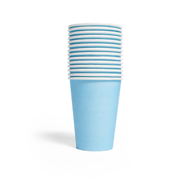 14 Paper cups 210ml FSC - Light blue