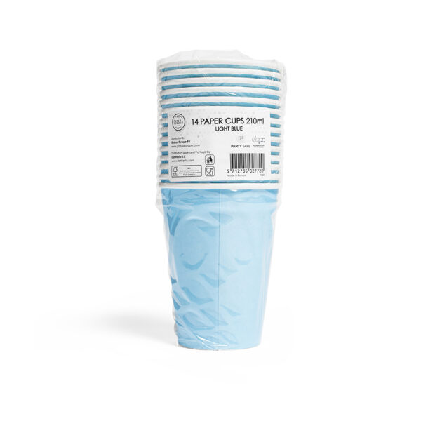 14 Paper cups 210ml FSC - Light blue - Image 2
