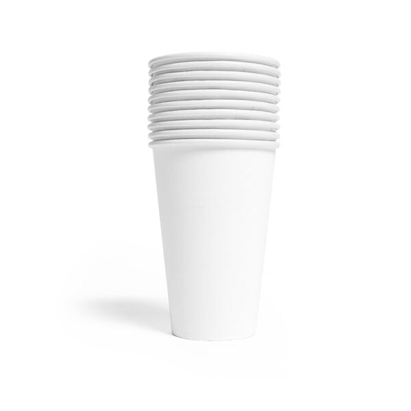 10 Paper cups 350ml FSC - White