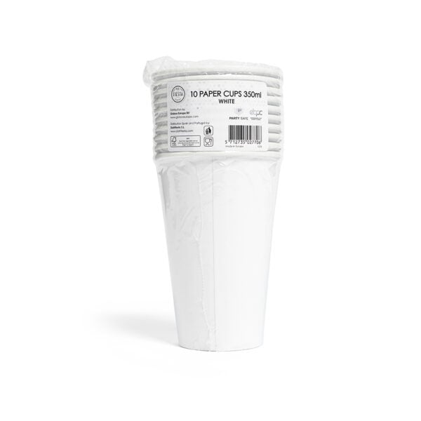 10 Paper cups 350ml FSC - White - Image 2